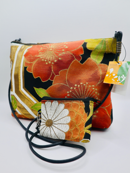 Kimono x Handbag Chrysanthemum Orange