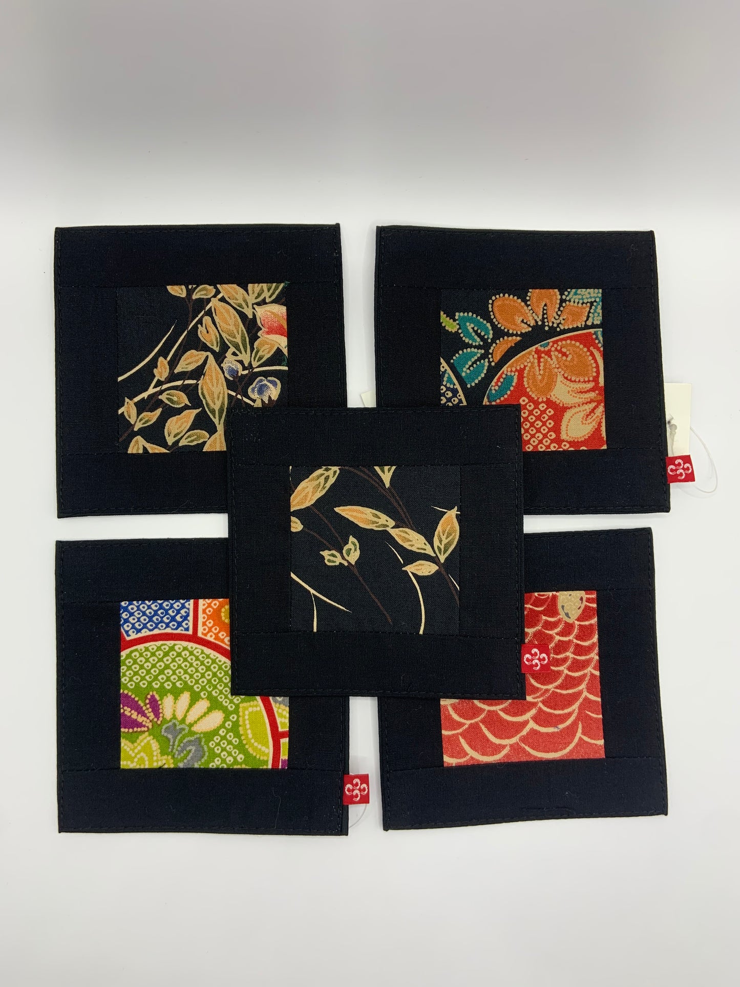 Coasters | Japanese Kimono Design | Housewarming Gift | Set of 5 Drink Coaster Set