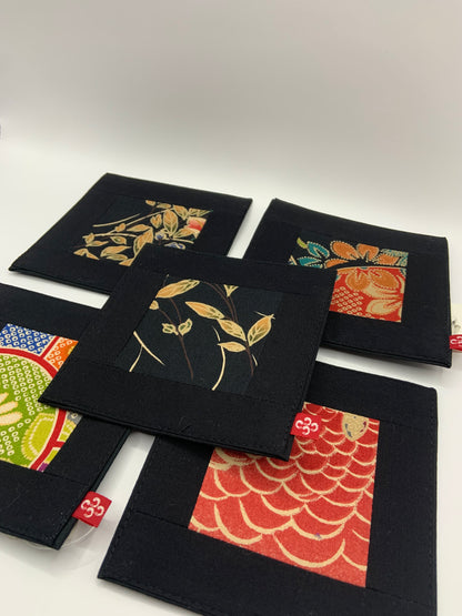 Coasters | Japanese Kimono Design | Housewarming Gift | Set of 5 Drink Coaster Set