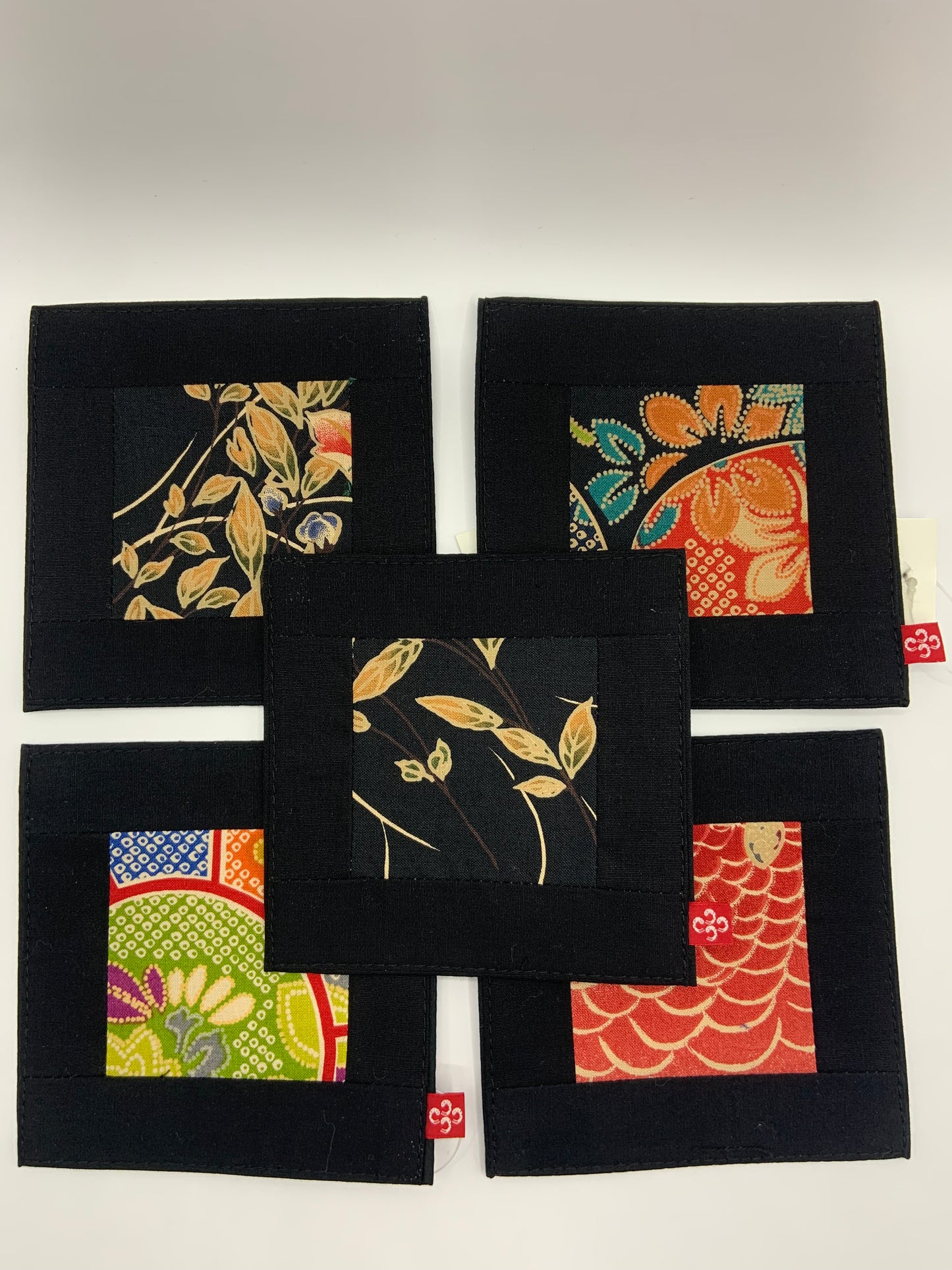 Coasters | Japanese Kimono Design | Housewarming Gift | Set of 5 Drink Coaster Set